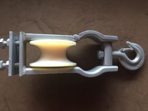 China 20kn Hooked Conductor Stringing Block Sitting Hanging Dual Use Stringing Pulley on sale