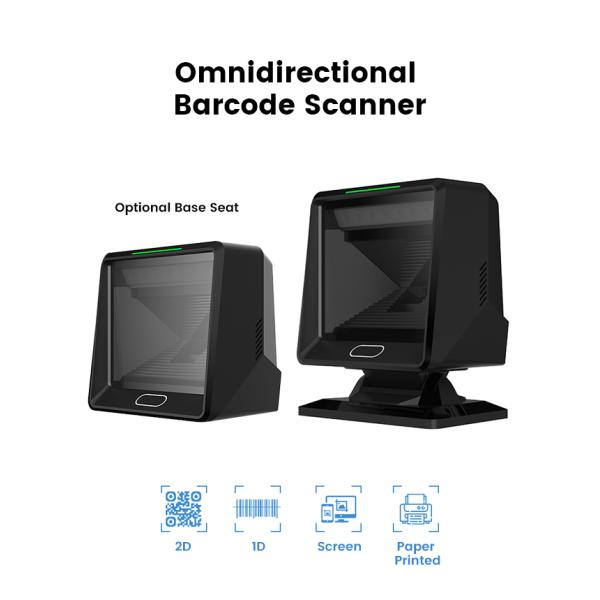 High Performance 2D QR Code Reader Automatic Scanning Platform CMOS USB Wired Desktop Barcode Scanner
