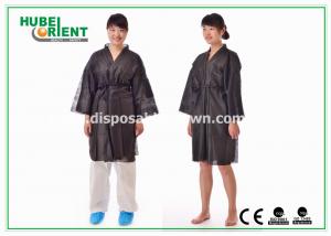 China Breathable Soft Nonwoven Polypropylene Disposable Bathrobe for Spa Sauna wholesale