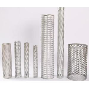 China 30mm 50mm Round 304 Stainless Steel Filter Mesh Perforated Metal Tube wholesale