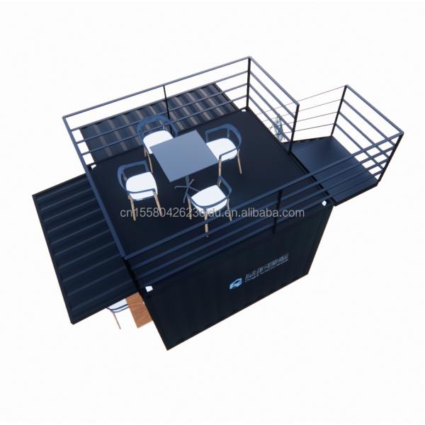 10ft Mini Pop-up Shop Galvanized Steel Square Tubes Two-story Pop-up Container Bar Coffee Container