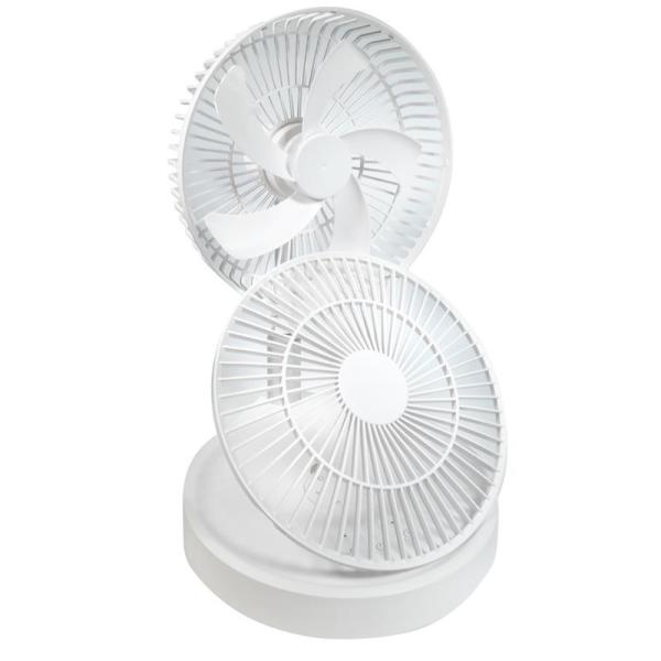 Quality Portable Desktop Rechargeable 9inch Foldable Fan With LED Light for sale