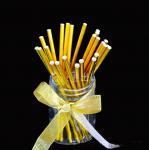 Food Grade Gold Blocking Coloured Paper Straws , Decorative Drinking Straws Pass