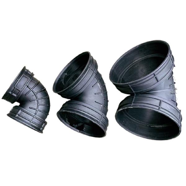 Threaded HDPE Drainage Pipe Fittings Corrugated Polyethylene 45 Degree Pipe Elbow