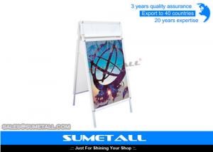 China Aluminum Shop Display Fittings / Sandwich Board Signs A Frame For Advertising on sale