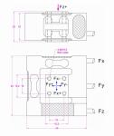 Multi-axis Sensor 100N 50N 20N 10N Fx Fy Fz 3-axis Force Measurement Transducer
