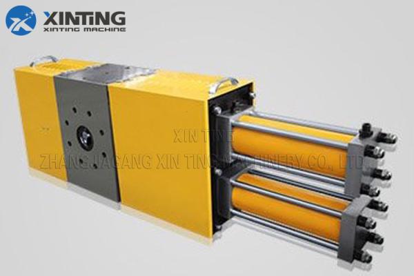 Quality LDPE Plastic Scrap Recycling Machine Double Piston Continuous Screen Changer / Melt Filter for sale