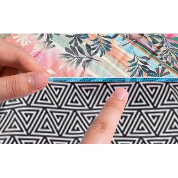 Double Sides Prinitng 100% Microfiber Waffle Weave Towels Skin Friendly For Beach