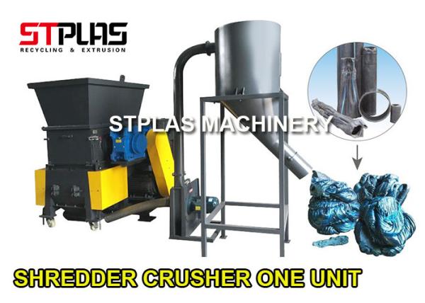 Single Shaft Plastic Shredder Machine And Crusher In One Unit PLC Program