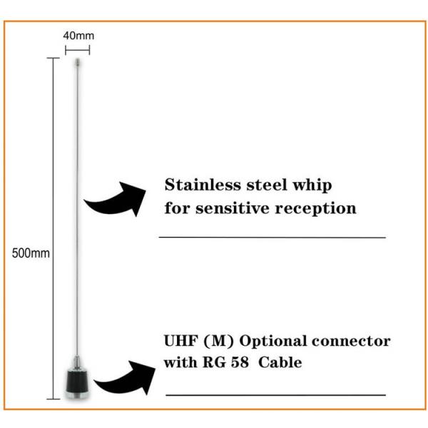 Dual Band 144 430MHz VHF UHF Car Antenna NMO Mount Magnetic base
