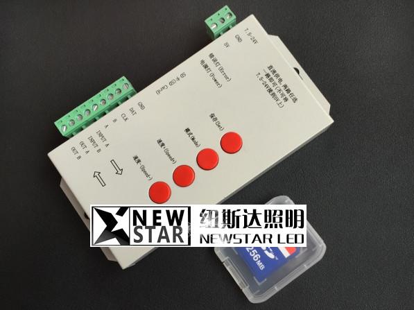 T-1000S SD Card 2048 Pixel Support IC LPD6803 TM1903 DMX512 SPI Controller for