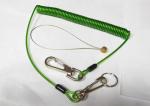 Quick Release Colorful Tool Coiled Lanyards with Clips 2pcs and SS Split Ring