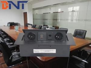 Available Customized Made As Required  Black Tabletop Pop Up Power Data Jack With 1.5m Power Cord