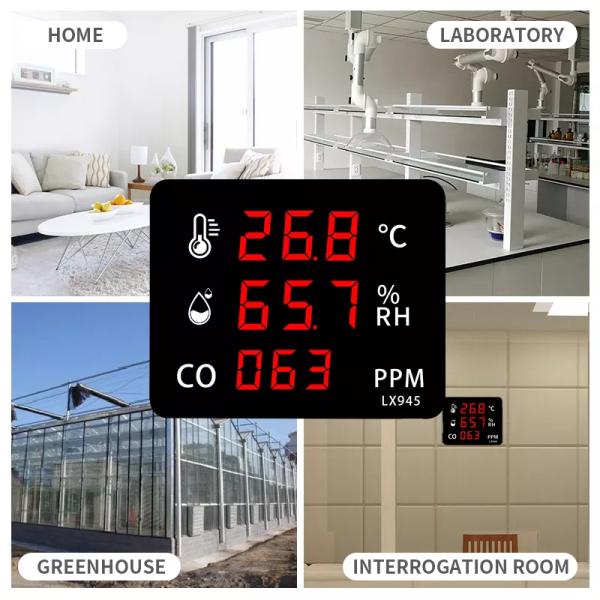Favourable Price Outdoor/Indoor Air Quality Detector Thermometer Hygrometer Humidity Co Detector Carbon Monoxide Detector