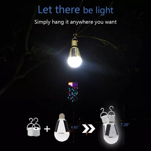 396lm 12 watt Solar Emergency Lights Power Outage Night Market Outdoor Solar Charging Light Bulb