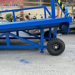 10 Meters Custom Moveable Loading Dock 10 Tons Fixed Height Mobile Forklift Ramp