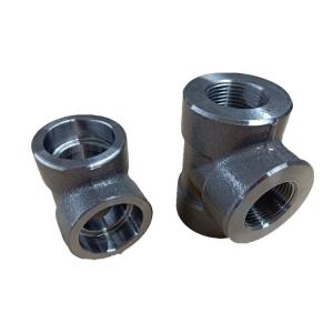 China casting  ss pipefittings Forged fittings screw thread Equal tee Sand blasting wholesale