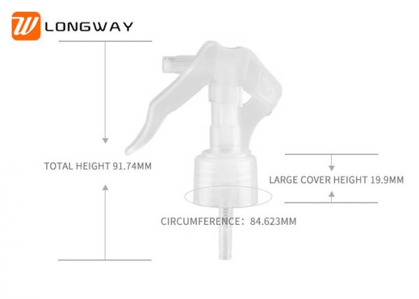 Transparent Fine Press Trigger Pump Sprayer , Small 24 410 Trigger Sprayer