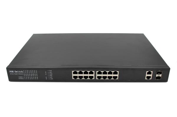 Quality 16 port POE switch can for wireless AP, IP camera, network remote equipment suppl for sale