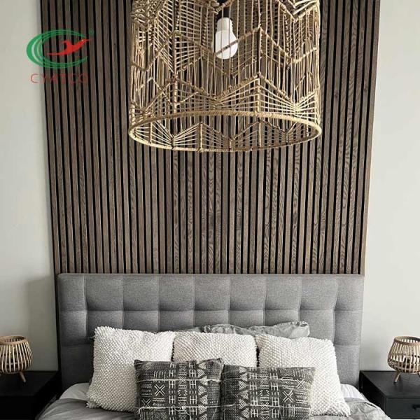 Fireproof Harmless Wood Panel Acoustic , Odorless Timber Acoustic Ceiling Panels