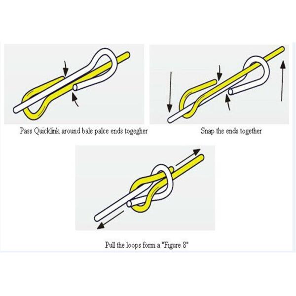 3.36mm * 2.28m hot dipped Galvanized Double Loop Quick Link Tie Wire for Plastic bottle