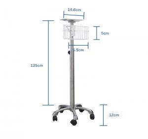 China Packing Size 69cm L X 21cm W X 46cm H Patient Monitor Trolley with Handle Height 140CM wholesale