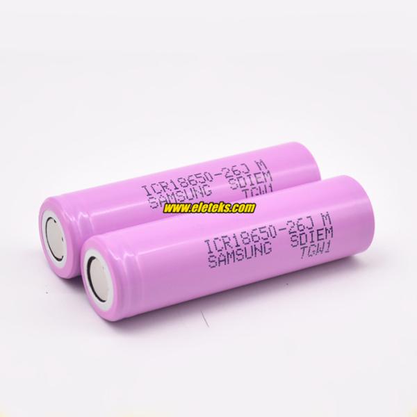 Original Samsung sdi 18650 Samsung 26JM Samsung ICR18650-26JM 3.7V 18650 2600mAh rechargeable cells for battery packs