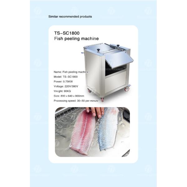 50PCS/Min Desktop Fish Processing Machine Grass Carp Peeler