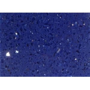 China Dark Blue Quartz Slab 93% Natural Quartz Stone Thickness Optional on sale