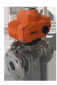 China Multi Port DN80 3 Way Quarter Turn Explosion Proof Electric Ball Valve wholesale