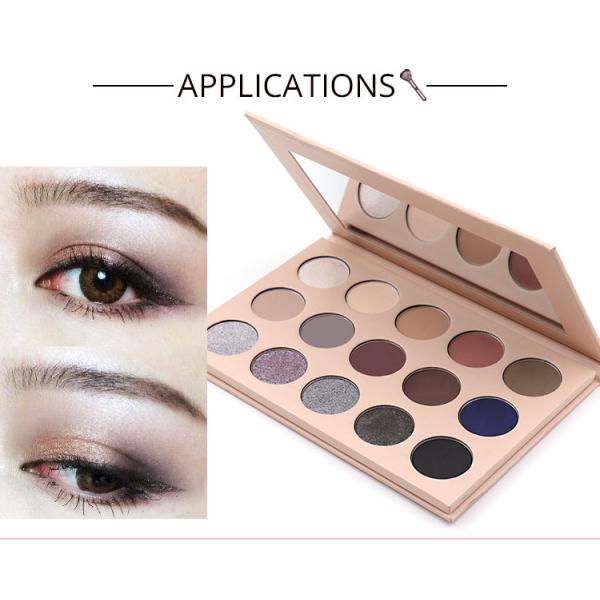 makeup palette highly pigmented waterproof smoky 15 color eye shadow custom logo