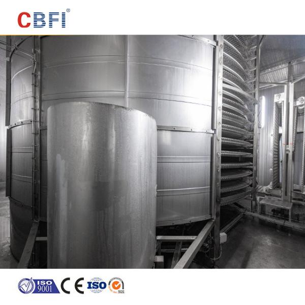 Quality SUS304 Double Spiral Freezer With PLC Control System Air Cooling Method for sale