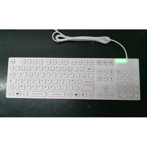 Rubber PCBA PS2 800DPI Industrial Keyboard Mouse 104 Key