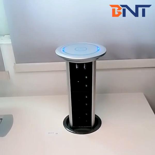 Quality Home using & kitchen table power plug water proof IP55 motorized pop up socket with USB charger for sale