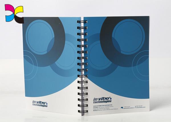Quality CMYK Color Paper Printed Notebooks  With Metal Spiral /  Lined Notebook For School for sale