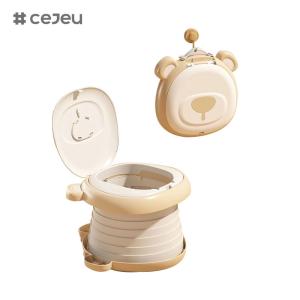 6921Folding toilet,Bear shape,One key folding/portable toilet/Quick storage/Easy to clean/With drawstring bag