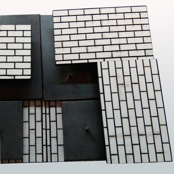 Anti Aggression Bolt On Rubber Ceramic Liner Ceramic Chute Lining