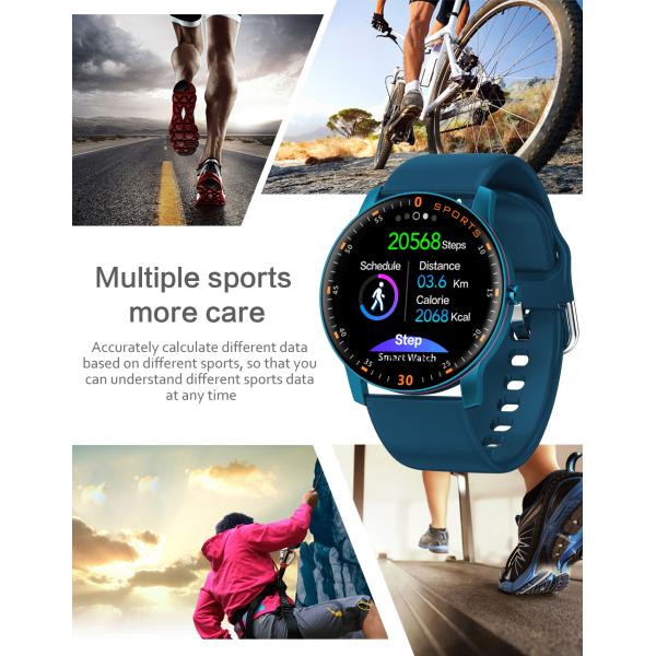 Round Screen IP67 Blood Pressure Monitor Smartwatch