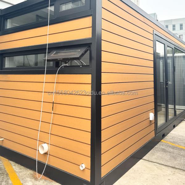 Flat Pack Container EU Customized Modern Luxury 20ft Prefabricated Wooden House with Steel Structure Garden Prefab in Mid-Century Modern Design Style