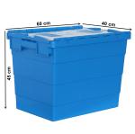 LARGE LOGISTIC PACKAGING MOVING TOTE BOX PLASTIC NESTABLE STACKABLE STORAGE BIN