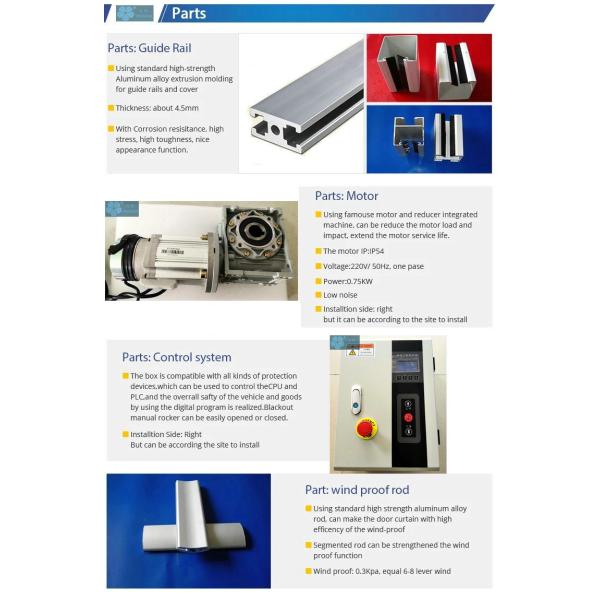 High Speed Roller Shutter Door to Rapid Isolation Clean Room Fast Shutter Door