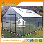 Aluminum Greenhouse-Titan series-406X406X273CM-Green/Black Color-10mm thick PC