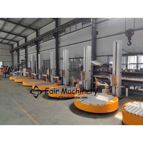 1.5KW 1500mm Skid Wrapping Machine , 110VAC Automatic Pallet Shrink Wrap Machine