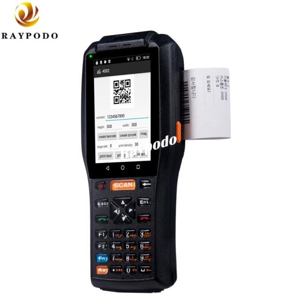 QR Code Handheld Barcode Scanner 4'' 4G Bluetooth 4.0 With NFC RFID Printer