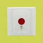 Panic buttons with key in Housing ABS and white for siren horn strobe lights