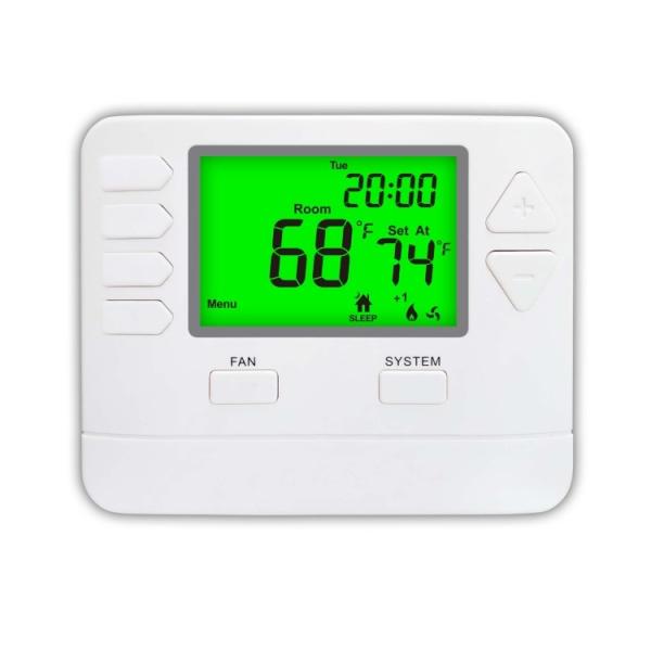 Quality Riseem New WFI 24V Digital LCD 2 Heat 1 Cool Programmable Heat Pump Temperature Controller WiFi Thermostat AC With Alexa for sale