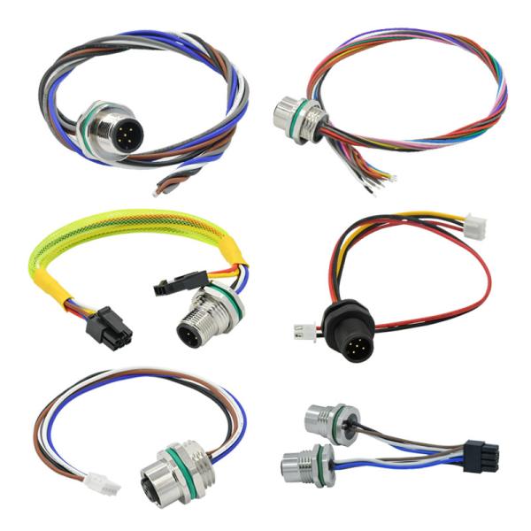 M12 3 4 5 Pins Outdoor Waterproof Connector A B D X Male Female Molded Cable Connector