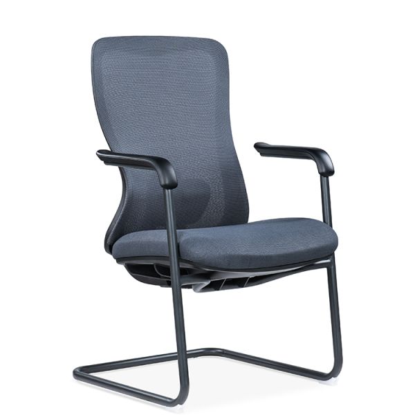 Foshan Factory Office Visitor Chair Non Swivel Mid Back Ergonomic Cheap Conference Meeting Room Chairs
