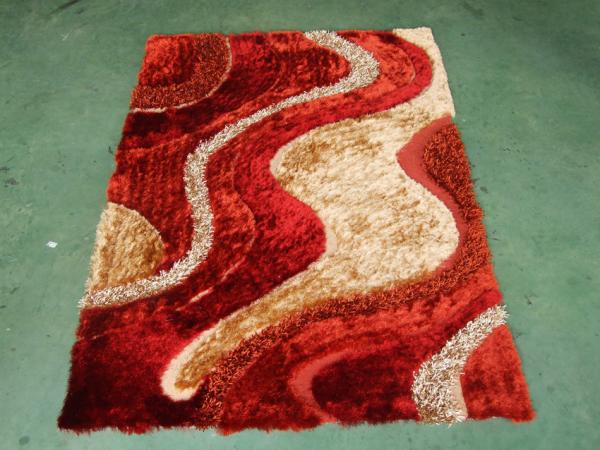 Quality Structured Polyester Mixed Shaggy Carpet and Rug Wave River Area Rug for sale