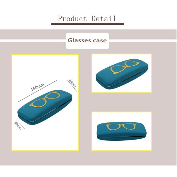 Unisex Hard Shell Eyeglasses Protective Case Linen Fabrics Large Sunglasses Case